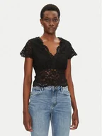 Bluzki damskie - Morgan Bluzka 241-DANSA Czarny Slim Fit - miniaturka - grafika 1