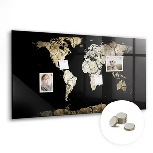 Tablica Dekoracyjna na Magnes - 120x60 cm, Mapa świata susza - Tablice i flipcharty - miniaturka - grafika 1