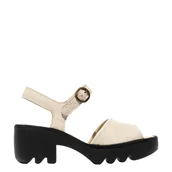 Sandały damskie - Sandały damskie Fly London TULL 503 skórzane biały P501503001 - miniaturka - grafika 1