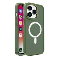 Etui i futerały do telefonów - Magnetyczne etui Color Matte Case do iPhone 15 Pro Max - zielony - miniaturka - grafika 1