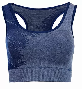 duParc Damski biustonosz Active Wear, Racerback, szybkoschnący, efekt melanżu, wyjmowane miseczki sportowe, niebieski, S - Biustonosze - miniaturka - grafika 1