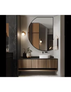 Lustro o nieregularnym kształcie w czarnej matowej ramie mdf - ODETTA, Dostępne wymiary: 110x84 - Lustra Lustro o nieregularnym kształcie w czarnej matowej ramie mdf - ODETTA, Dostępne wymiary: 110x84 - Lustra - miniaturka - grafika 1