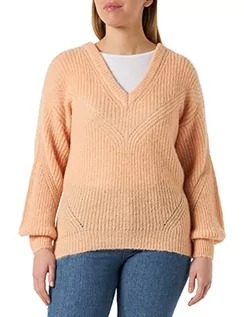 Swetry damskie - Morgan damski sweter z długim rękawem MILOW jasnopomarańczowy TM, morela, M - grafika 1
