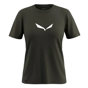 Salewa Solid Dry T-Shirt W, Dark Olive, M - Koszulki męskie - miniaturka - grafika 1
