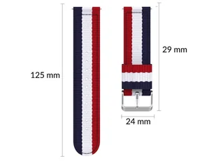Pasek Welling nylon do Samsung Gear S3 /watch 46mm czerwono biało granatowy (22mm) - Akcesoria do smartwatchy - miniaturka - grafika 7