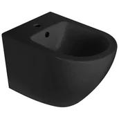Bidety - Czarny półmatowy bidet wiszący Delos Kerra - miniaturka - grafika 1
