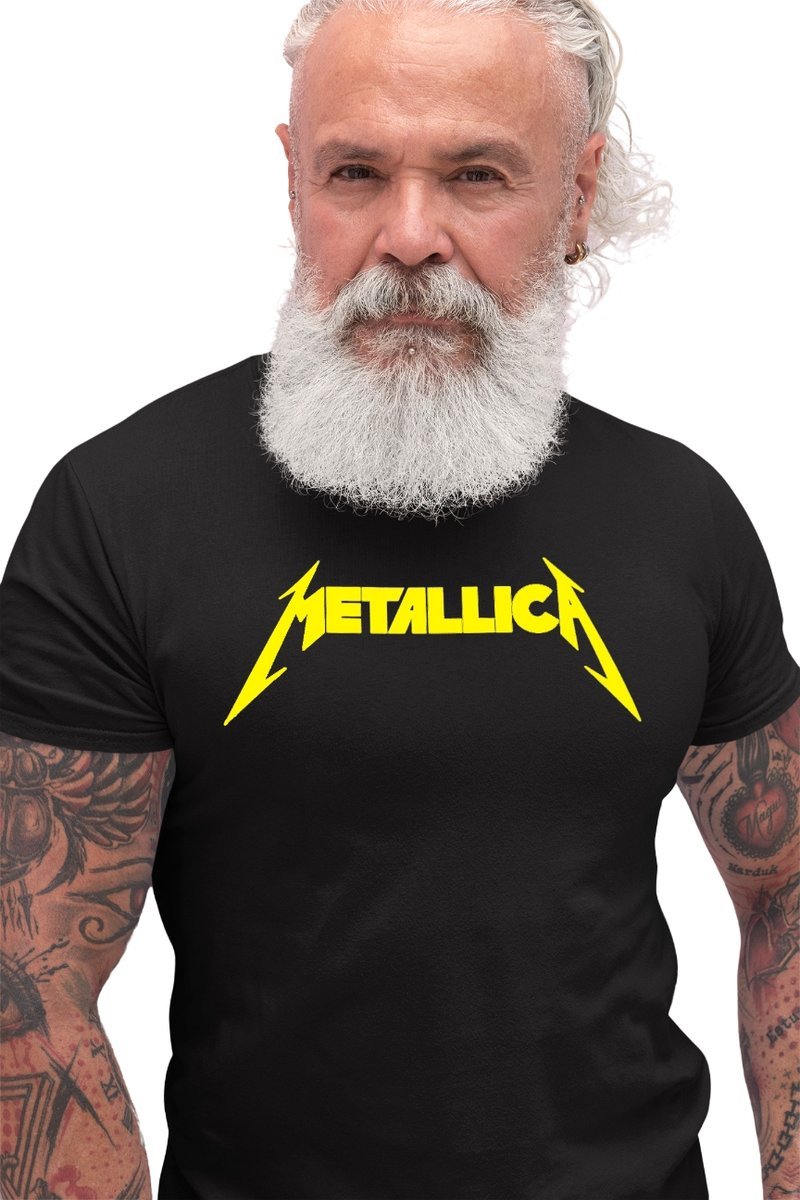 METALLICA Koszulka T-Shirt Męski Czarny Nadruk Metalica Metal rock M