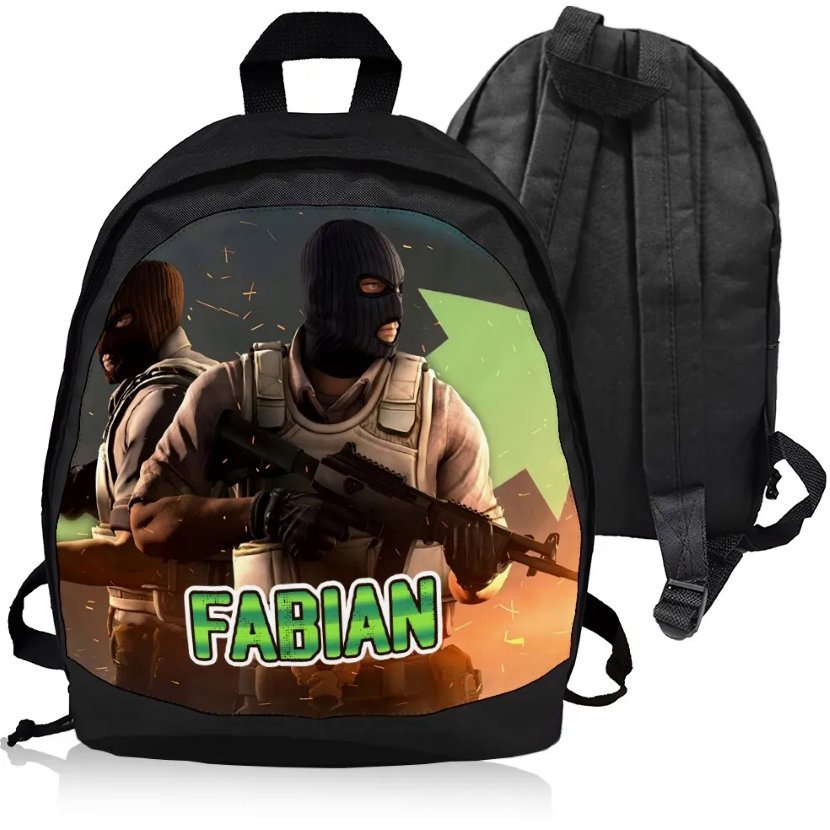 PLECAK COUNTER STRIKE CS GO z NADRUKIEM IMIENIA - Idealny na Prezent!