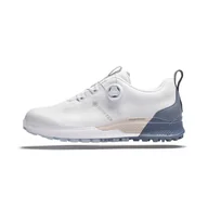Golf - Mizuno Genem GTX WG BOA white/navy buty golfowe - miniaturka - grafika 1