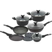 Zestawy garnków i patelni - Klausberg Garnki granitowe KLAUSBERG KB-7201, zestaw, 12 elementów - miniaturka - grafika 1