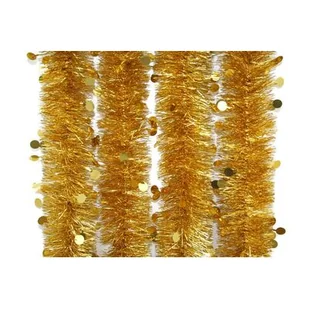 Girlanda z aplikacjami złota Ø11 cm, 2 m gruba - Ozdoby bożonarodzeniowe - miniaturka - grafika 1