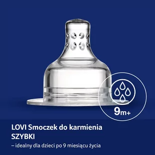 Lovi Smoczek dynamiczny - silikon, szybki przepływ, 9m+ (2szt.) - Smoczki do butelek - miniaturka - grafika 4