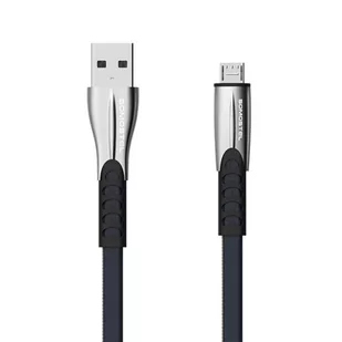 Kabel USB Micro 2.4A Quick Charger 1 m Somostel POWERLINE SMS-BW02 niebieski - Kable USB - miniaturka - grafika 1