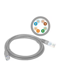 A-LAN Patchcord UTP kat 5e 15m szary KKU5SZA15 - Kable miedziane - miniaturka - grafika 1
