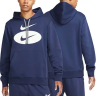 Bluzy męskie - Nike bluza męska granatowa Sportswear Swoosh League DM5458-410 L - miniaturka - grafika 1