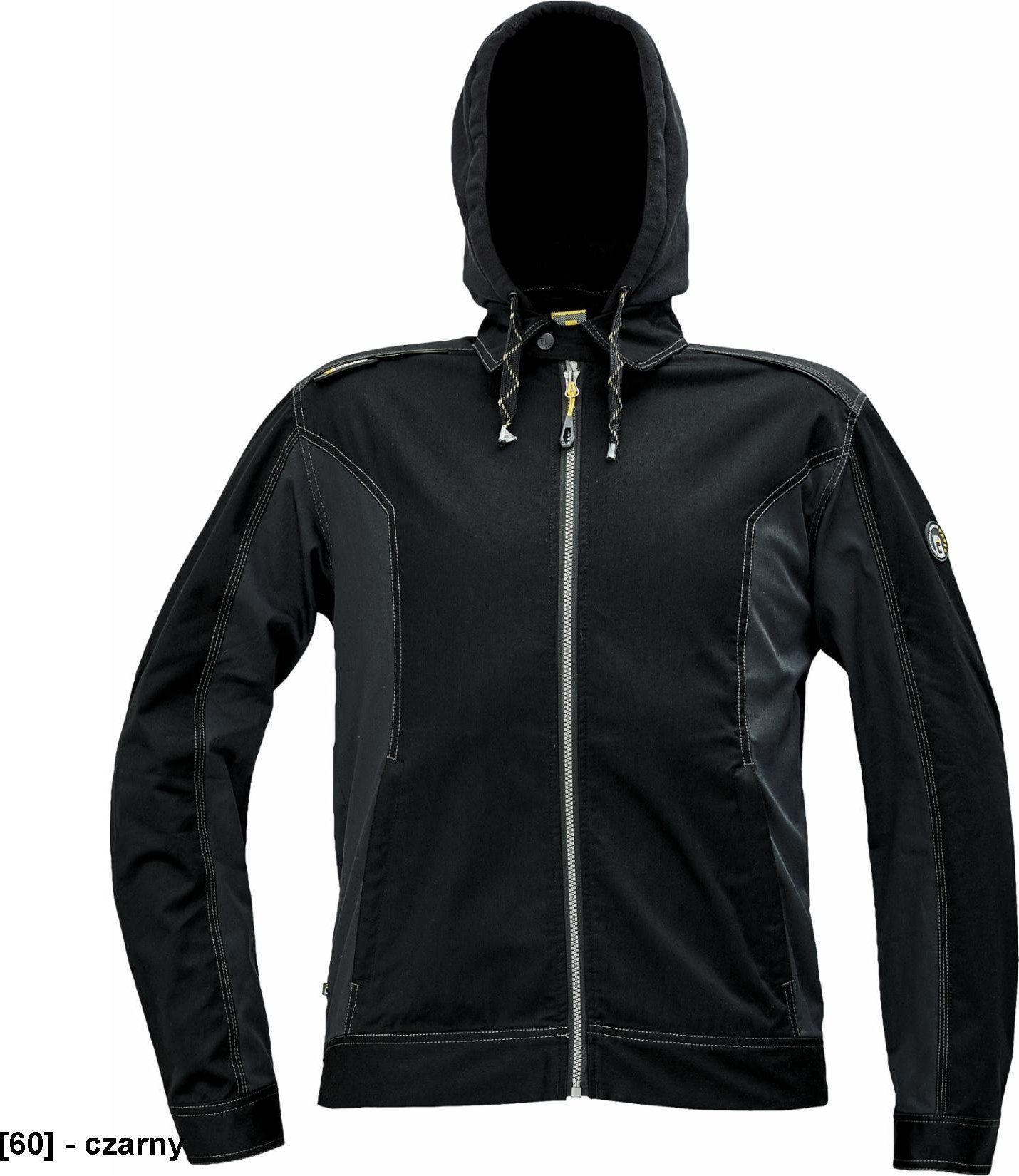 CERVA DAYBORO kurtka - męska, odczepiany kaptur, odblaskowe elementy, 100 % TRIFIBETEX - czarny 52