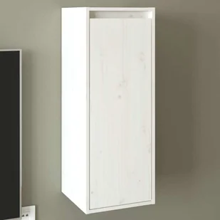 Szafka ścienna biała 30x30x80 cm lite drewno sosnowe - Szafki do salonu - miniaturka - grafika 1