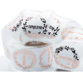 Scrapbooking - Naklejki Ozdobne Okrągłe 3,8 Cm Zaproszenie 10Szt - miniaturka - grafika 1