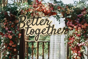 Napis BETTER TOGETHER Drewniane napisy 3D na ślub - Dekoracje domu - miniaturka - grafika 1