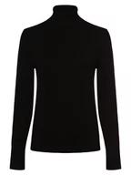 Swetry damskie - s.Oliver BLACK LABEL - Sweter damski, czarny - miniaturka - grafika 1