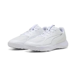 Młodzieżowe buty do piłki ręcznej Accelerate 4 PUMA White Silver Metallic - Odzież sportowa dziecięca - miniaturka - grafika 1