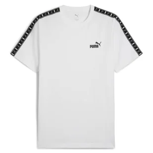 Koszulka męska Puma 68467402 ESS TAPE PUMA White Biała - Koszulki męskie - miniaturka - grafika 1