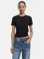 Koszulki i topy damskie - Desigual T-Shirt Charly 25WWTK08 Czarny Regular Fit - miniaturka - grafika 1