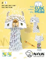 Zabawki kreatywne - Lama Cube Head Złóż I Pokoloruj - miniaturka - grafika 1