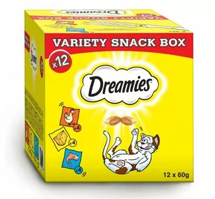 Dreamies Dreamies Mixbox kurczak ser łosoś) 12 x 60 g| Dostawa GRATIS od 89 zł + BONUS do pierwszego zamówienia - Przysmaki dla kotów - miniaturka - grafika 1
