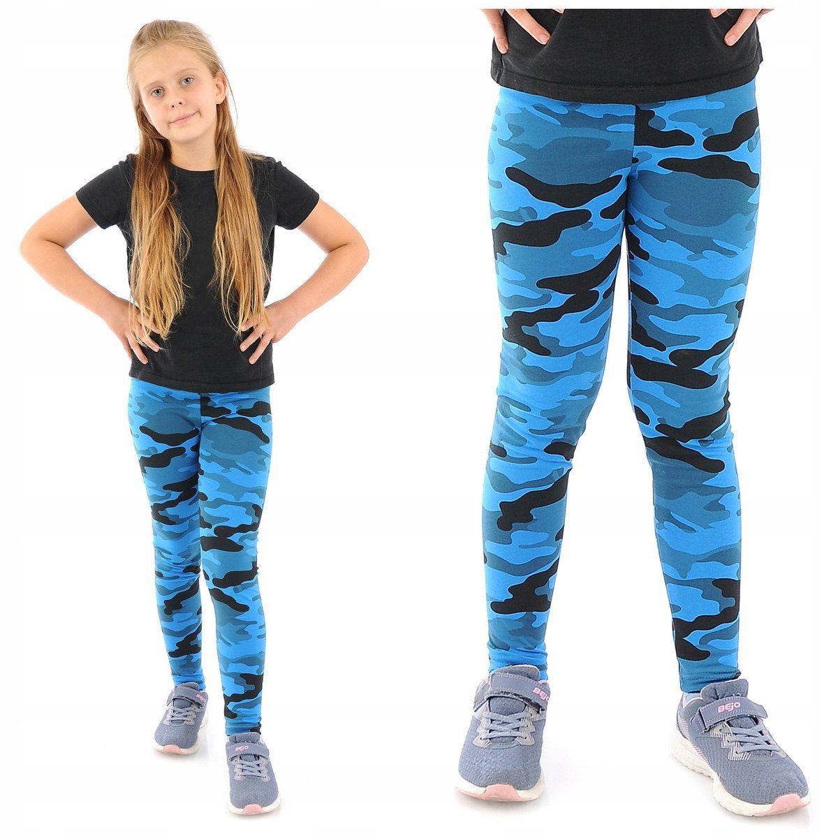 Legginsy dziecięce Klasyczne długie Produkt Polski Moro Niebieskie 146