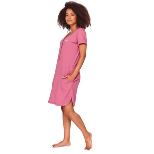 Doctor Nap Różowa koszula z haftowaną koroną, Rozmiar: 2XL-M - Bielizna nocna - miniaturka - grafika 1