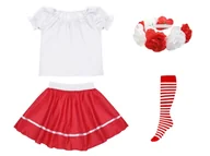 Dresy i komplety dla dziewczynek - ZESTAW NARODOWY BIAŁO-CZERWONY 98-110 4el - miniaturka - grafika 1