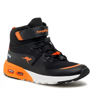 Buty dla chłopców - Trzewiki KangaRoos Kx-Hydro 18598 000 5075 D Jet Black/Neon Orange - grafika 1