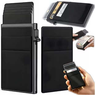 Portfel męski aluminiowy etui na karty card holder ochrona RFID blokada - Portfele - miniaturka - grafika 1