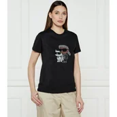 Koszulki i topy damskie - Karl Lagerfeld T-shirt IKON RS DUO | Regular Fit - miniaturka - grafika 1
