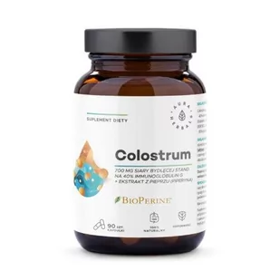 Aura Herbals Colostrum 700 mg + Bioperine - suplement diety 90 szt. - Układ pokarmowy - miniaturka - grafika 1
