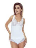 Koszulki i topy damskie - Damska koszulka bieliźniana dopasowana biała Eldar r.L - miniaturka - grafika 1