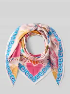 Apaszki i szaliki damskie - Jedwabna chusta z kwiatowym wzorem na całej powierzchni - miniaturka - grafika 1