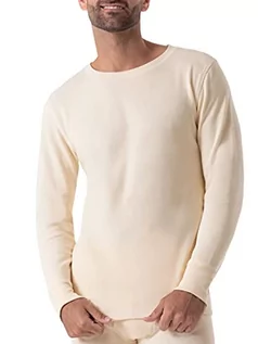 Koszulki męskie - Wrangler Męska koszulka męska Heavyweight Cotton Thermal Top Baselayer, naturalny, M - grafika 1