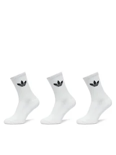 adidas Zestaw 3 par wysokich skarpet unisex Trefoil Cushion IJ5616 Biały - Skarpetki damskie - miniaturka - grafika 1