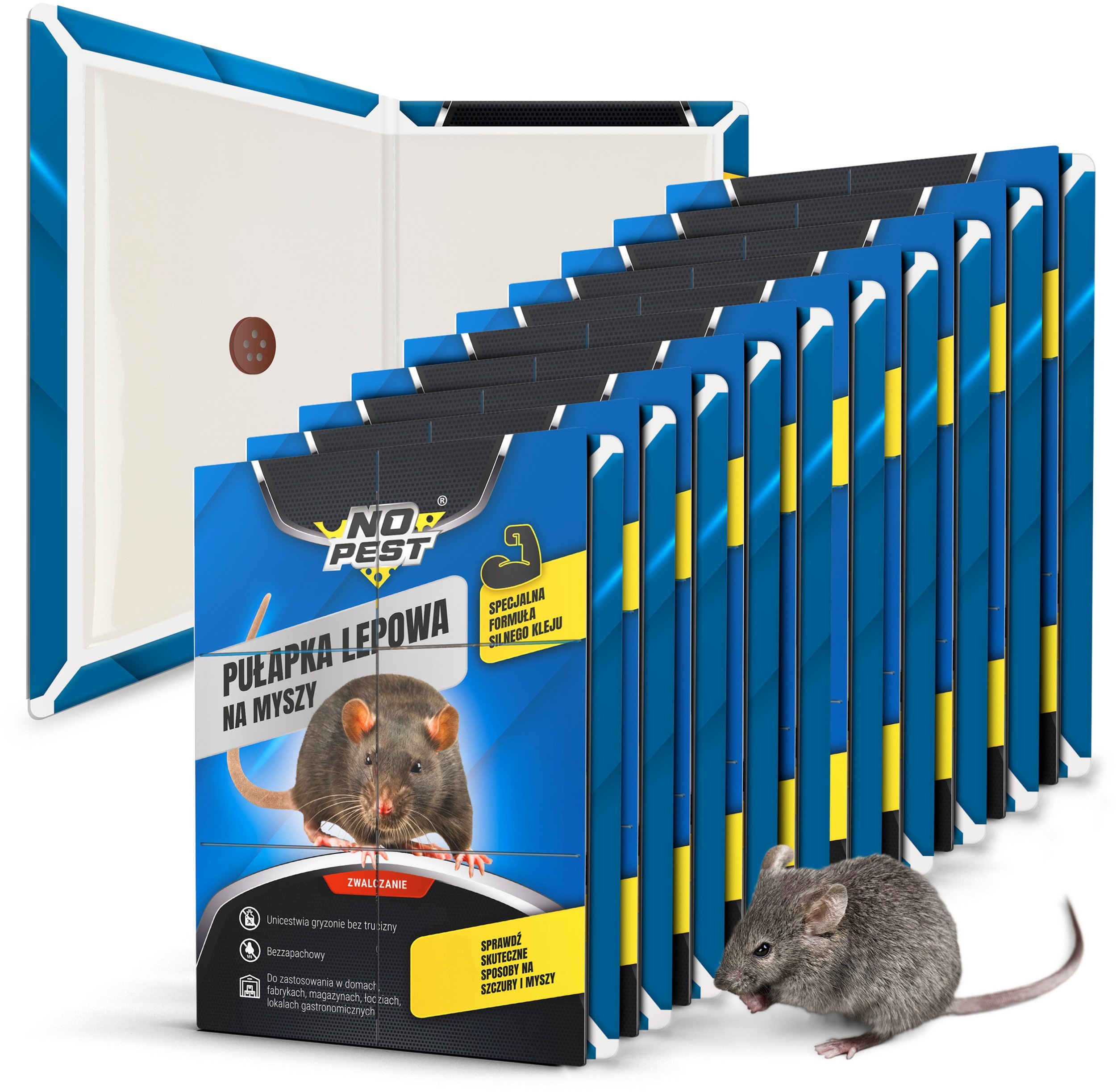 Pułapka Lepowa Lep na Myszy Szczury Gryzonie Łapka Myszołapka 22,5 x 15 cm