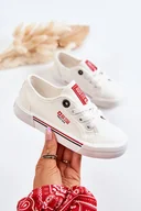 Moda i Uroda OUTLET - Dziecięce Niskie Trampki Big Star JJ374170 Białe-32 - miniaturka - grafika 1
