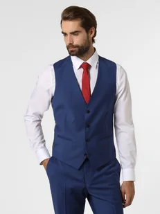 Finshley & Harding London Męska kamizelka od garnituru modułowego Mężczyźni Slim Fit niebieski jednolity, 44 - Kamizelki męskie - miniaturka - grafika 1