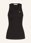 Koszulki i topy damskie - Lacoste Top schwarz - miniaturka - grafika 1