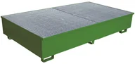 Pojemniki przemysłowe - Producent Green Service Wanna Wychwytowa - 1000 L. - Na 2 Pojemniki Ibc Zielony 130 Cm X 230 Cm 43 Cm Powyżej 500 L. 2 Pojemniki Ibc Stal Lakierowana Tak WM-1 ZS - miniaturka - grafika 1