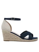 Espadryle damskie - Clara Barson Espadryle WSS20802-03 Granatowy - miniaturka - grafika 1
