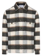 Kurtki męskie - Selected - Overshirt męski SLHArchive, biały|szary - miniaturka - grafika 1