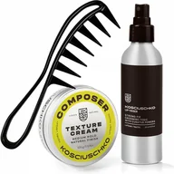 Szczotki i grzebienie do włosów - Uppercut Deluxe - Zestaw do stylizacji włosów, matowa pomada oraz teksturyzujący grzebień - miniaturka - grafika 1