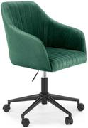 Fotele i krzesła biurowe - Halmar Fotel obrotowy welurowy FRESCO - ciemnozielony - miniaturka - grafika 1