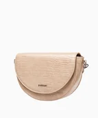 Torebki damskie - PUCCINI Torebka damska półksiężyc na szerokim pasku beżowa - miniaturka - grafika 1